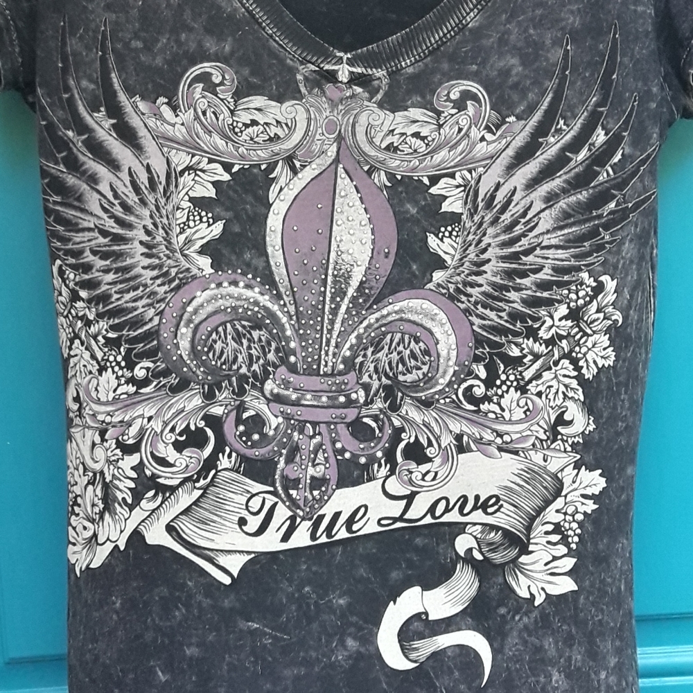 Grunge Biker Tshirt Metal Grommets Reverse Tie Die - Picture 7 of 17